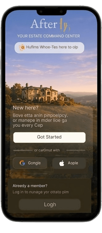 Afterly mobile app preview